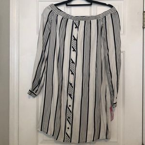 NWT Target B&W Off The Shoulder Dress